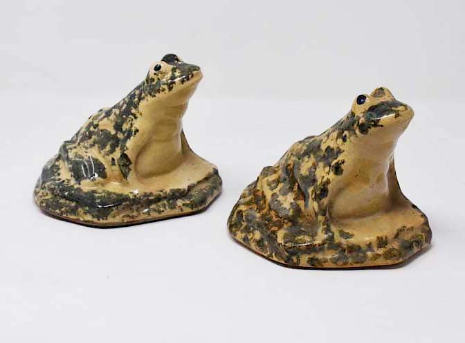 Appraisal: pottery frogs pottery frogs x Condition Condition reports for specific