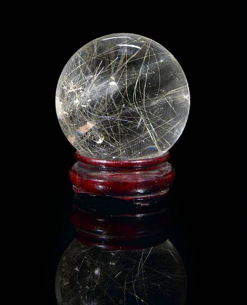 Appraisal: Brazil The transparent rock crystal quartz of this sphere hosts