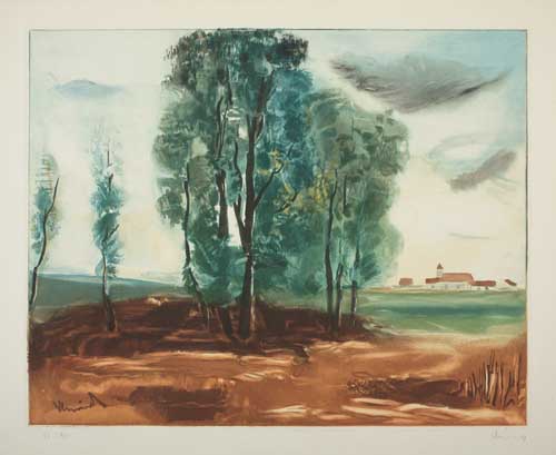 Appraisal: MAURICE DE VLAMINCK after Le Village d'Herouville Color aquatint x