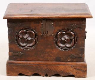 Appraisal: CONTINENTAL HAND CARVED OAK CHEST TH C CONTINENTAL HAND CARVED