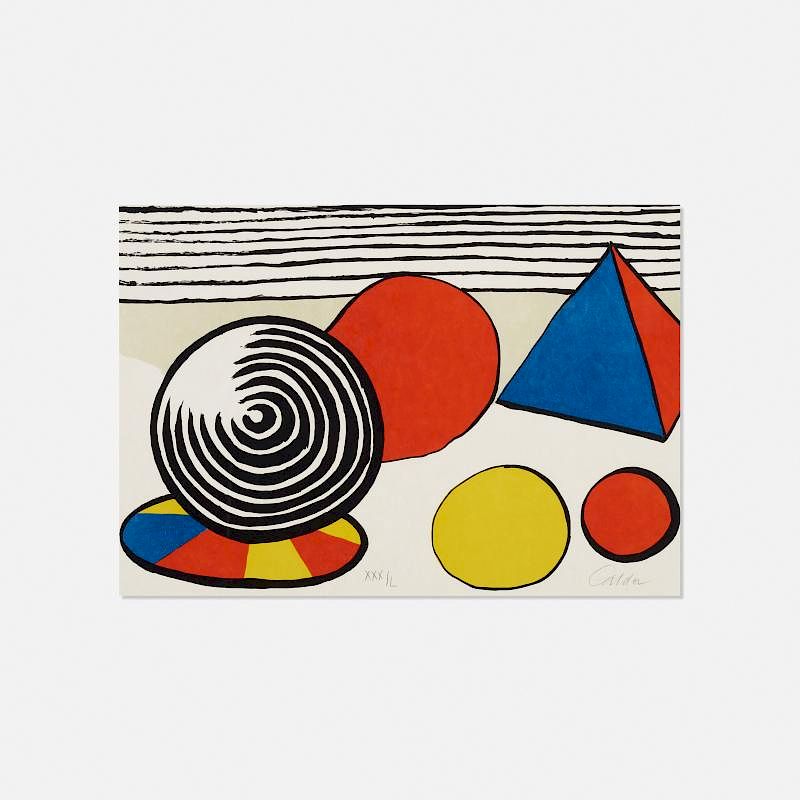 Appraisal: Alexander Calder Untitled Alexander Calder Untitled c lithograph on rice