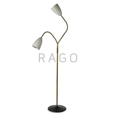 Appraisal: CARL AUBOCK - Adjustable double cone floor lamp Austria s