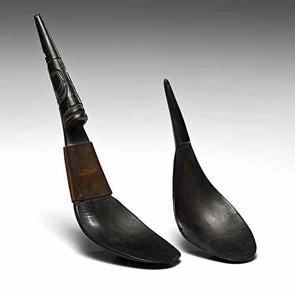 Appraisal: Northwest Coast Horn Spoons Collected by Admiral Jefferson F Moser