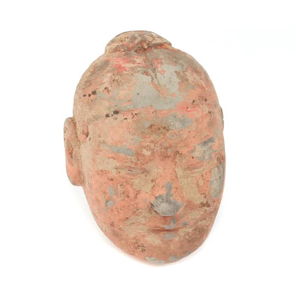 Appraisal: A terracotta Han style head height in width in depth