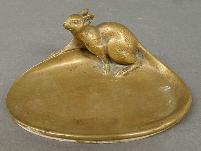 Appraisal: - Osmond Maurice French b bronze Art Deco ashtray with