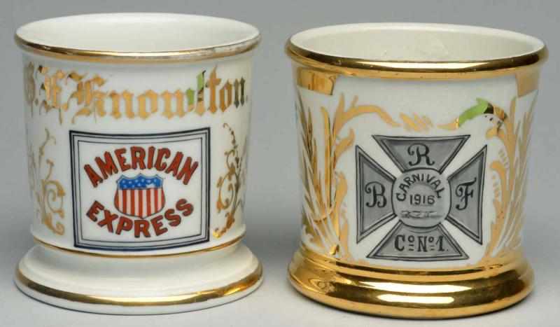 Appraisal: Lot of Shaving Mugs Includes an American express fraternal mug