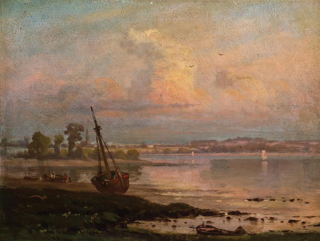 Appraisal: JOHN JOSEPH ENNEKING American - Sunset oil on artist board