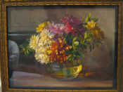 Appraisal: Catherine Mary Wood c - 'Chrysanthemums' Signed 'C M Wood'