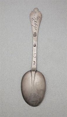 Appraisal: A William III dessert spoon scratched 'A' over 'NF' '