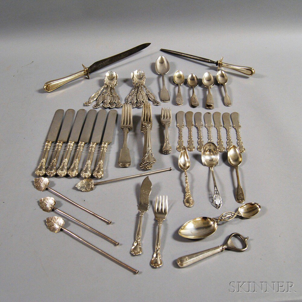 Appraisal: Group of Sterling Silver Flatware including a Gorham Chantilly partial