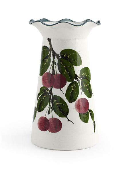 Appraisal: WEMYSS MEDIUM GROSVENOR VASE CIRCA decorated with cherries impressed mark