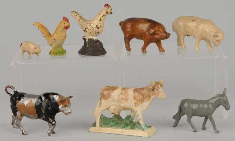 Appraisal: Lot of Mixed Cast Iron Figural Animals Condition Excellent Size