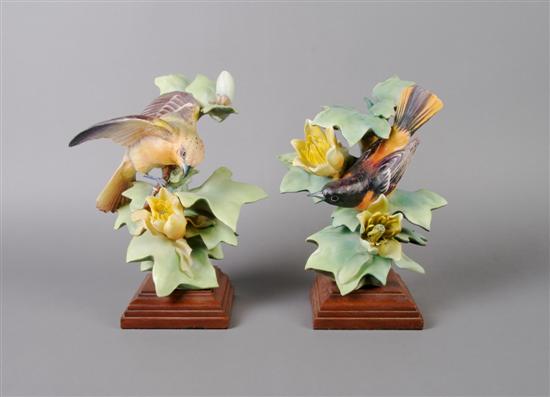 Appraisal: A Pair of Royal Worcester Dorothy Doughty Birds Baltimore Orioles