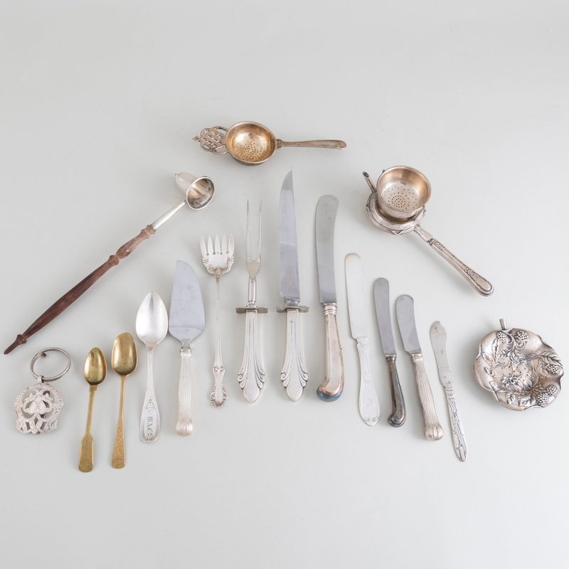 Appraisal: Group of American Silver and Silver Plate Flatware and Teaware