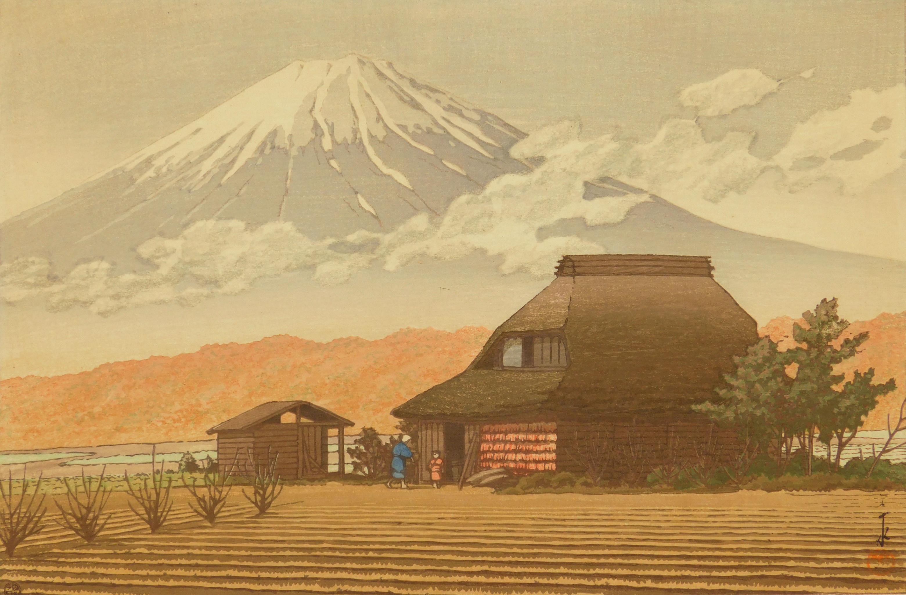 Appraisal: Hasui Kawase - ''Mount Fuji Narusawa'' Hasui - woodblock in