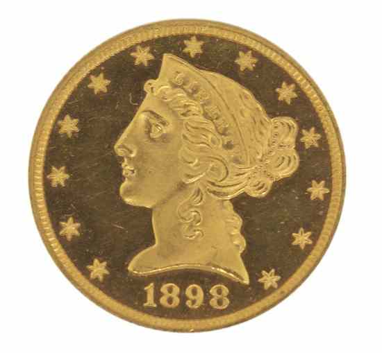 Appraisal: An U S Liberty Proof Cameo Gold Coin the half