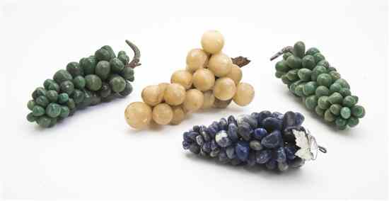 Appraisal: A Collection of Hardstone Fruit each in the form of