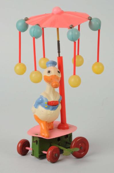 Appraisal: Celluloid Wind-Up Donald Duck Whirligig Toy Pre-war Made in Japan