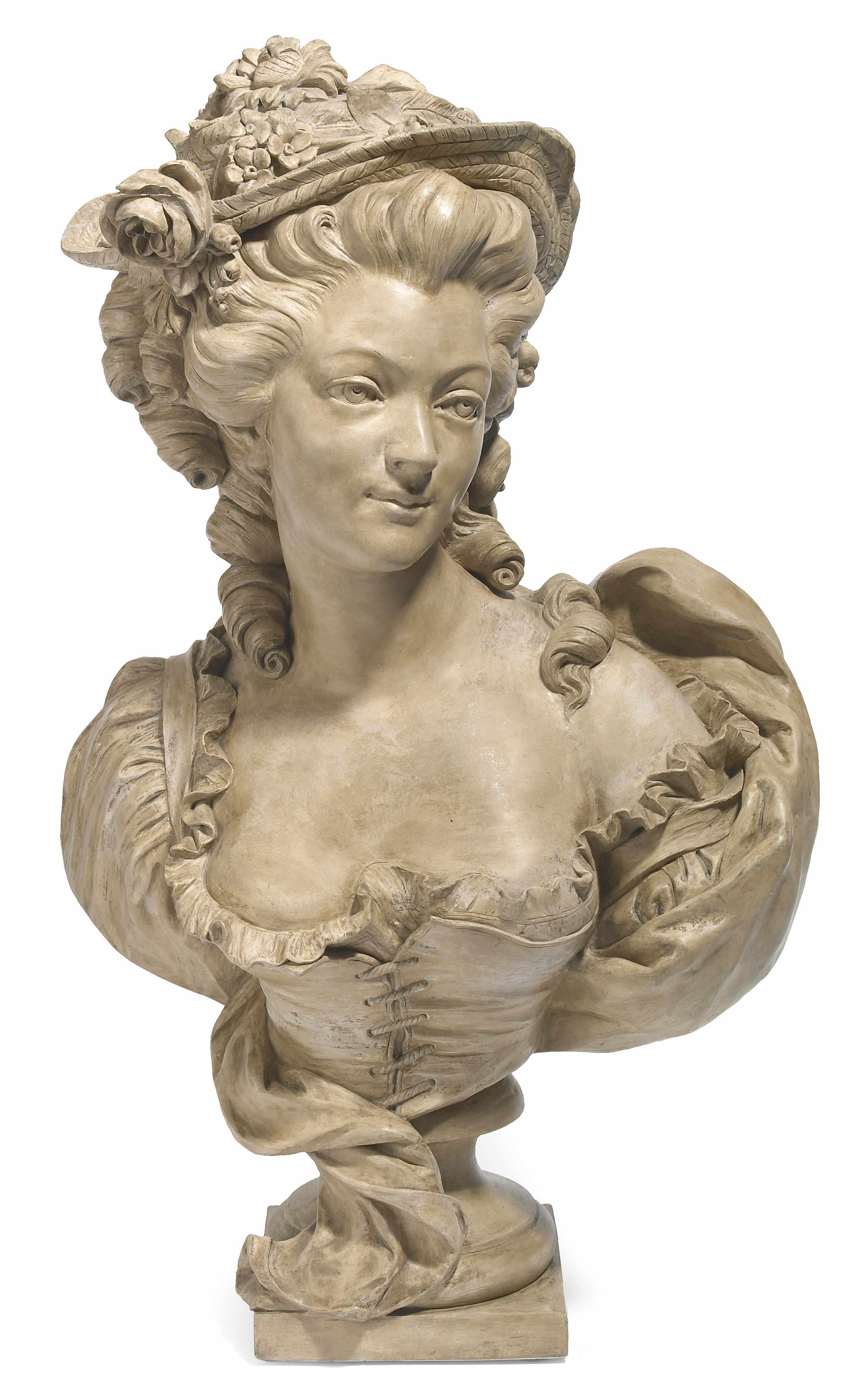 Appraisal: A French terracotta bust of Madame Dugazon second half th