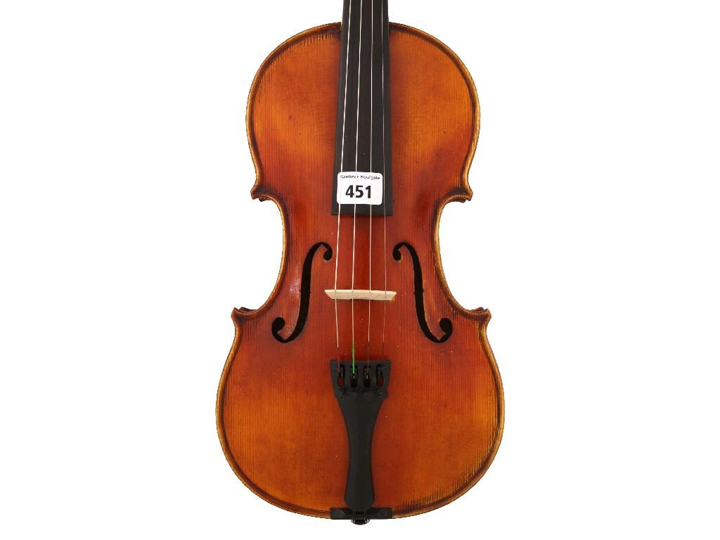 Appraisal: Violin labelled Panizzi Giovanni Battista Fece in San Remo Anno