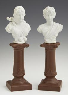 Appraisal: Pair of Continental Bisque Busts early th c o Pair