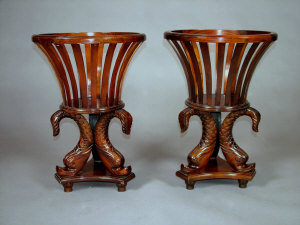 Appraisal: A pair of mahogany planters NOTE LATE TH CENTURY NOT