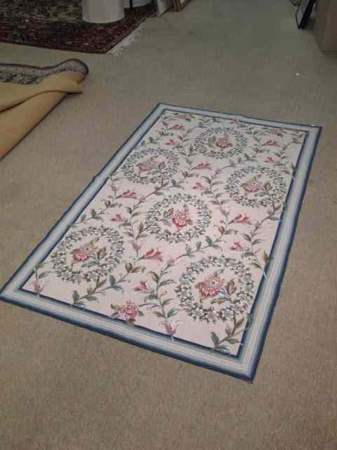 Appraisal: Pringle Scottish wool handmade needlepoint rug 'x ' stitches per