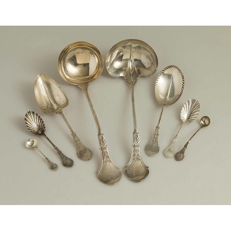 Appraisal: Silver Serving Pieces Alameda Pattern Eight silver serving pieces Alameda