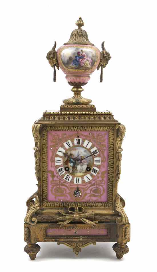 Appraisal: A Louis XVI Style Gilt Bronze and Sevres Style Porcelain