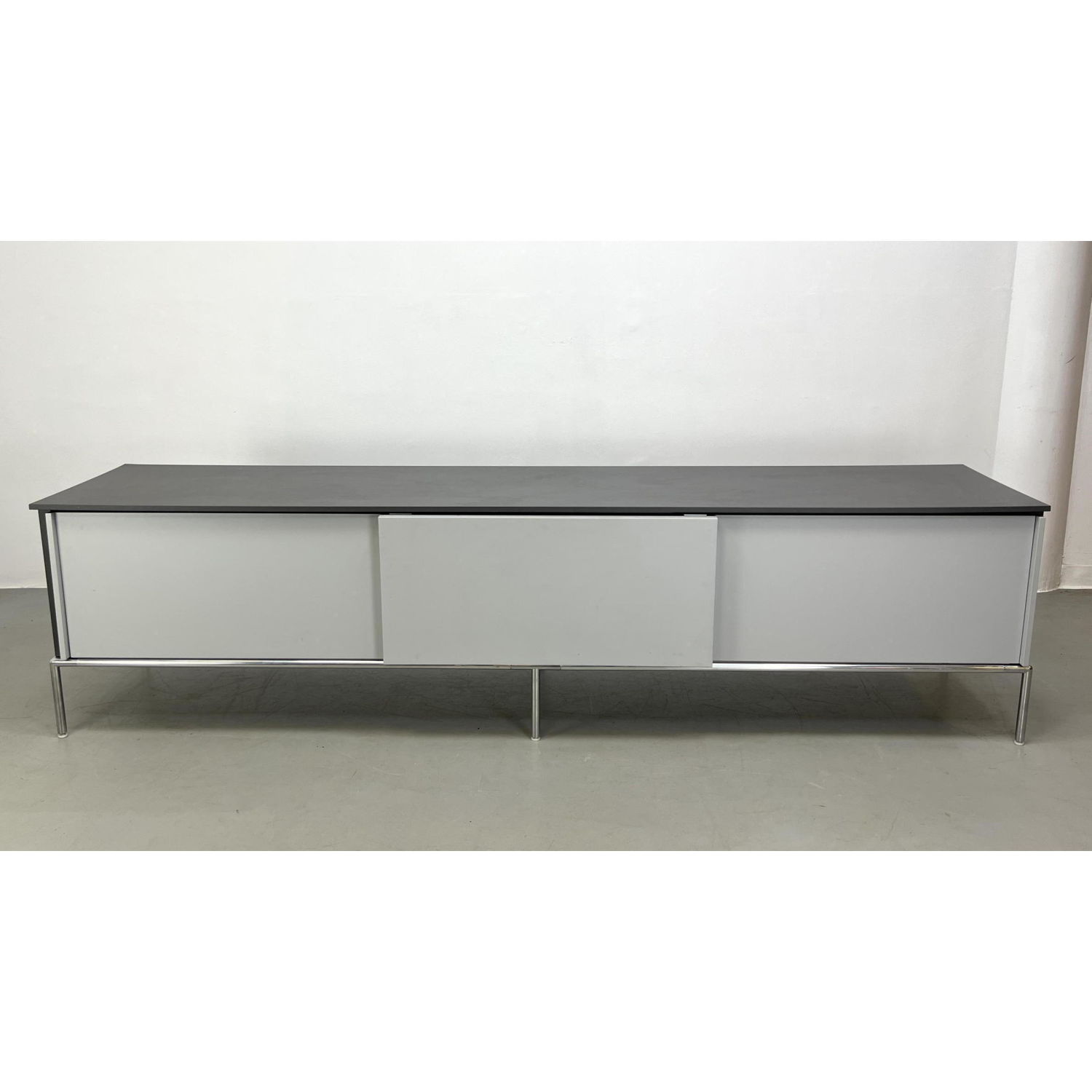 Appraisal: Long B and B Italia Sideboard Credenza Entertainment Center Aluminum