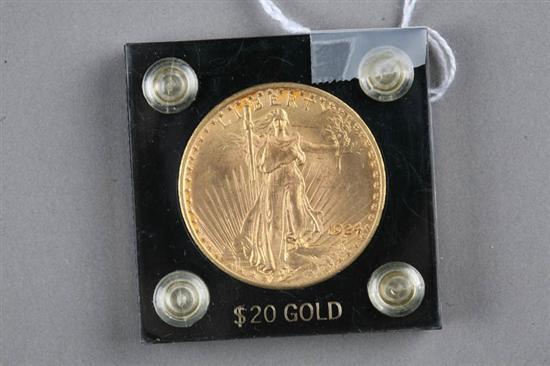 Appraisal: GOLD ST GAUDENS Double eagle twenty dollar gold coin Comes