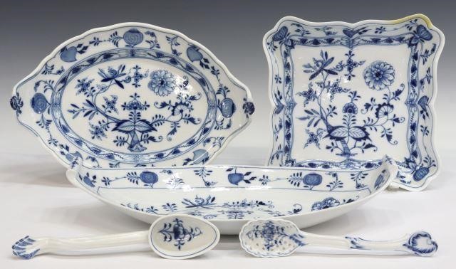 Appraisal: lot of German porcelain tableware Meissen in the Blue Onion