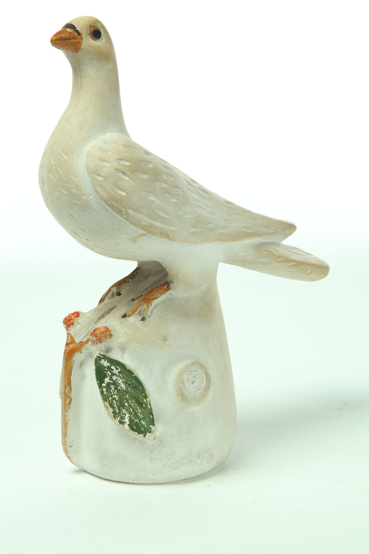 Appraisal: CHALKWARE DOVE BANK American late th century Dove seated on