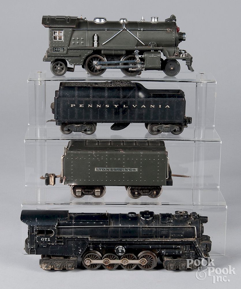 Appraisal: Two Lionel locomotive and tenders Two Lionel locomotive and tenders