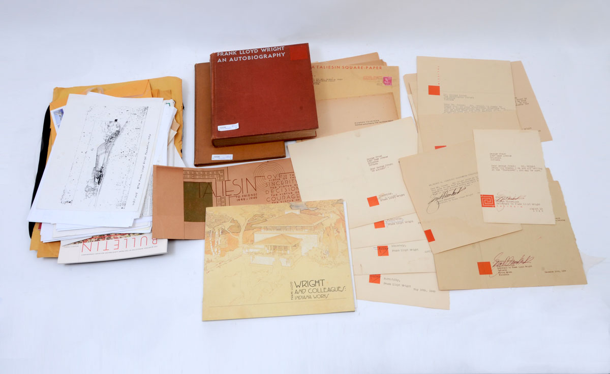 Appraisal: COLLECTION OF FRANK LLOYD WRIGHT COMMUNICATIONS To include letters books