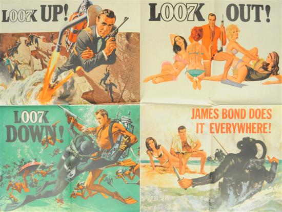 Appraisal: Thunderball James Bond Does it Everywhere posters two copies Quad