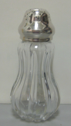 Appraisal: GERMAN SILVER ND GLASS MUFFINEER Glass waisted body with silver