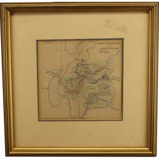 Appraisal: Early Antique Framed Map of Fort Pemberton Miss Early Antique