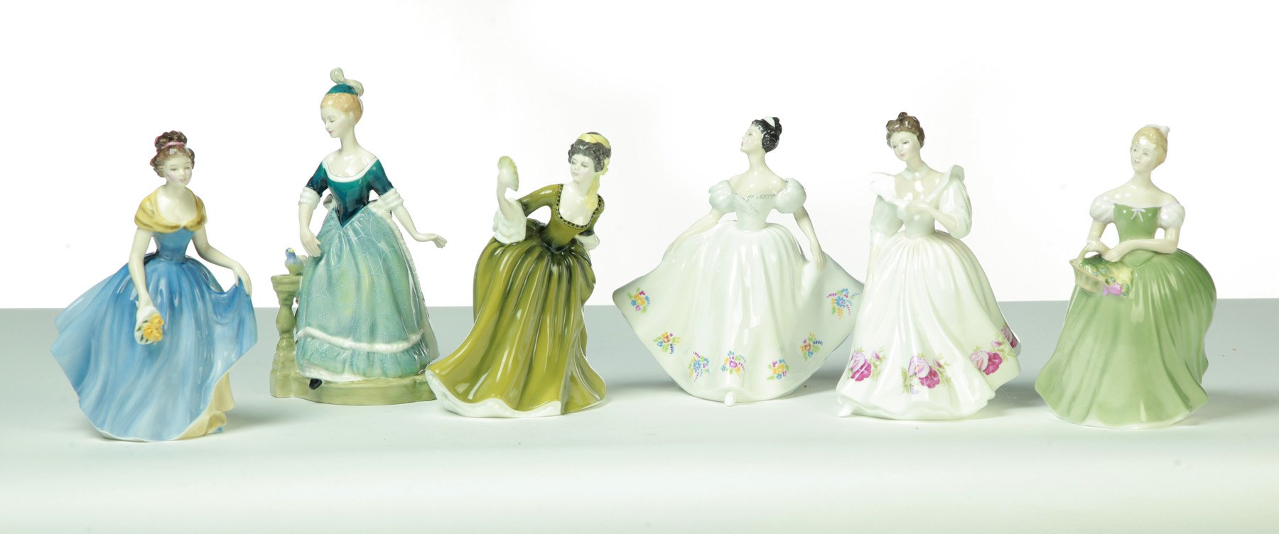 Appraisal: SIX ROYAL DOULTON FIGURINES England nd half- th century High