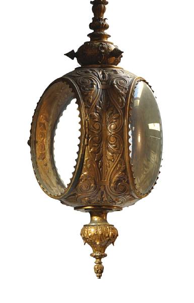 Appraisal: An Italian Neoclassical gilt bronze lantern first half th century