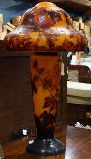 Appraisal: Galle style table lamp Galle style table lamp the large