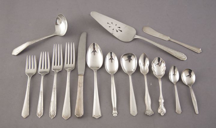 Appraisal: Miscellaneous Collection of Silverplate Flatware of various patterns the largest