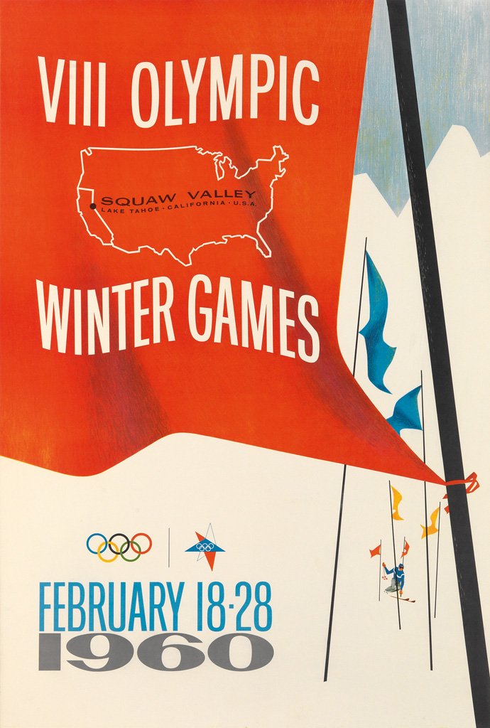 Appraisal: DESIGNER UNKNOWN VIII OLYMPIC WINTER GAMES SQUAW VALLEY x inches