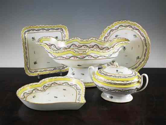 Appraisal: A Paris porcelain thirty eight piece dessert service early th