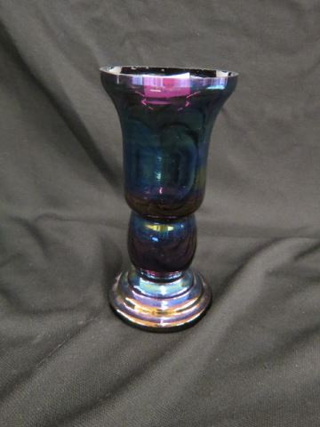 Appraisal: Amethyst Art Glass Vase iridescent deco style