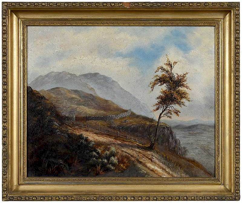 Appraisal: American School th century Rugged Landscape possibly California or Mexico