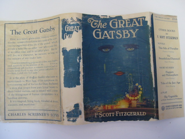 Appraisal: FITZGERALD F SCOTT The Great Gatsby vo publisher's gilt-lettered evergreen