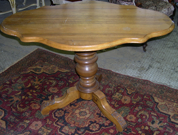 Appraisal: Austrian Victorian Faded Mahogany Tilt-Top Center Table third quarter th