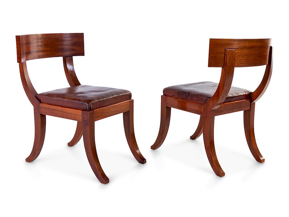 Appraisal: Sidney Gibson Swedish th- th Century Pair of Klismos Chairs