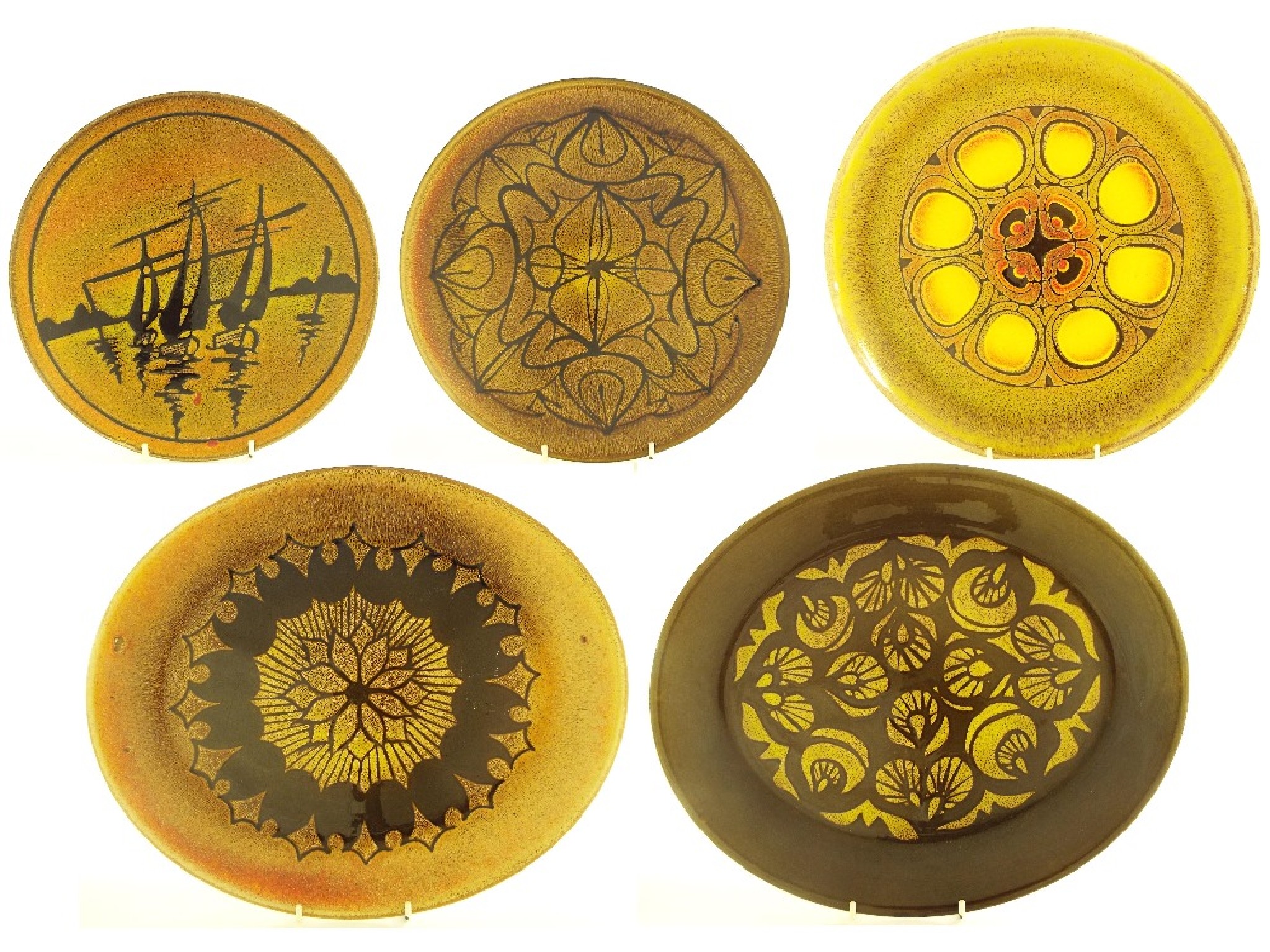 Appraisal: Collection of Poole Pottery Aegean platters and chargers